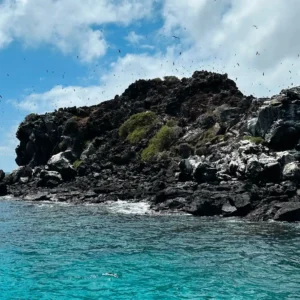 Volcanic coastline during a 360 San Cristobal tour