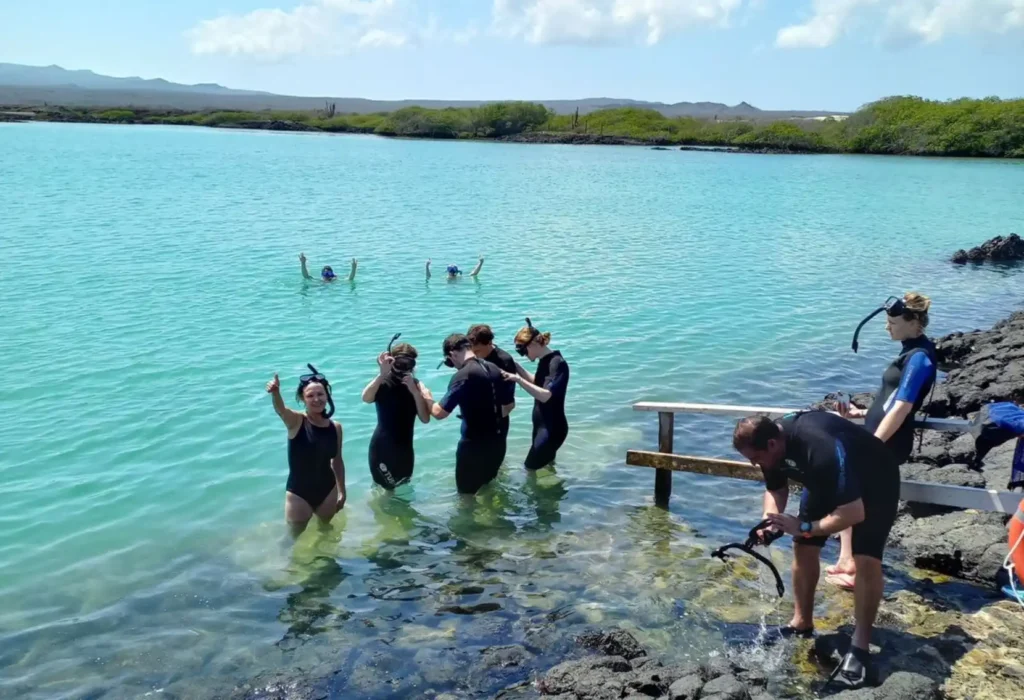 Snorkeling during a 360 San Cristobal tour