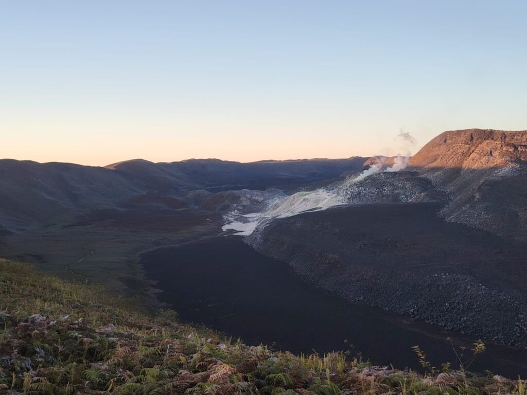 Sierra Negra volcano tour landscape in Isabela