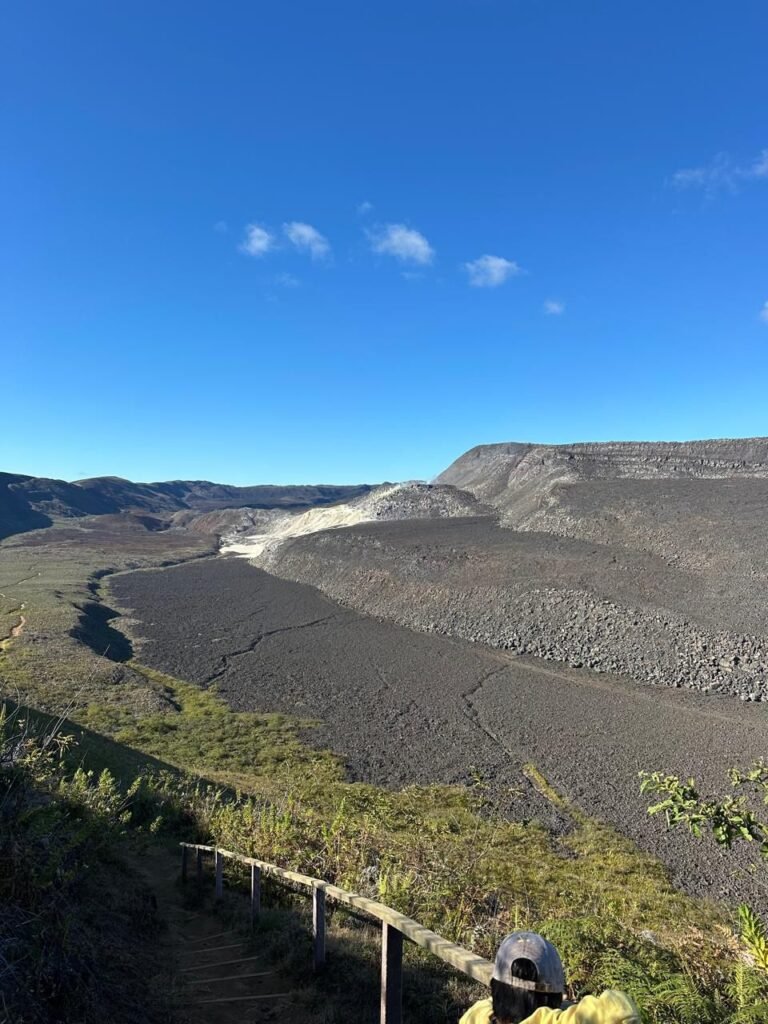 Hiking route on a Sierra Negra volcano tour