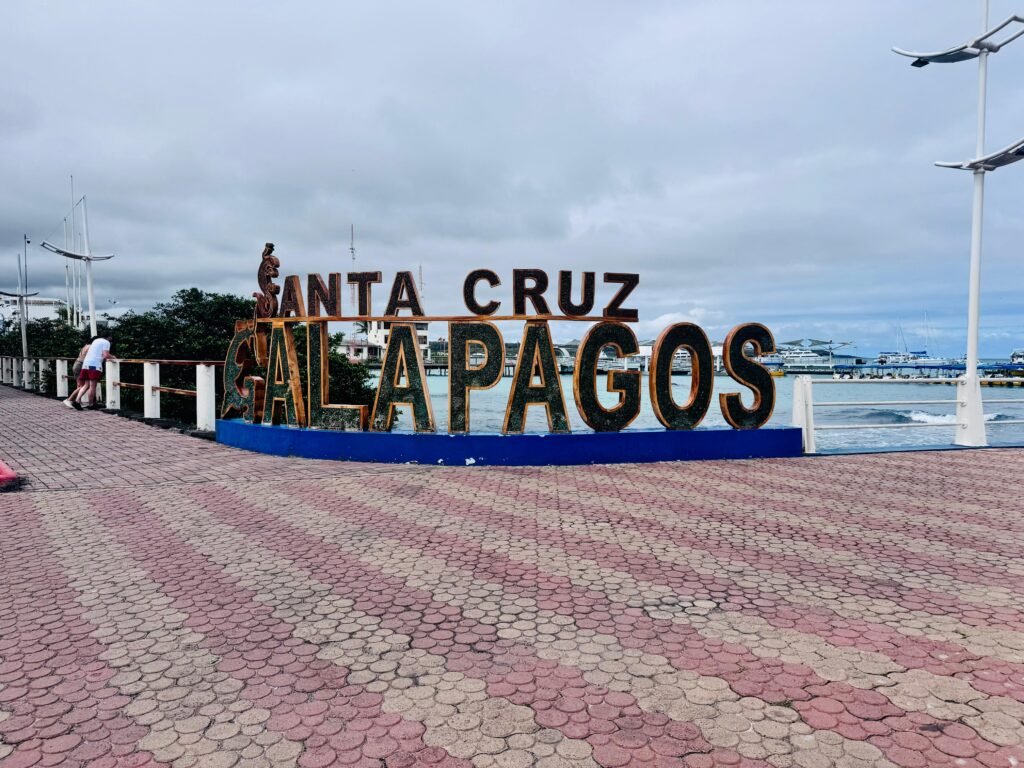 Santa Cruz Galapagos island entrance in Puerto Ayora