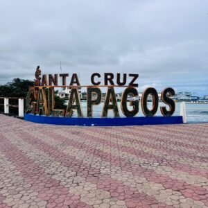 Santa Cruz Galapagos island entrance in Puerto Ayora