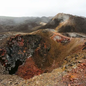Volcanic landscape during a Sierra Negra volcano tour