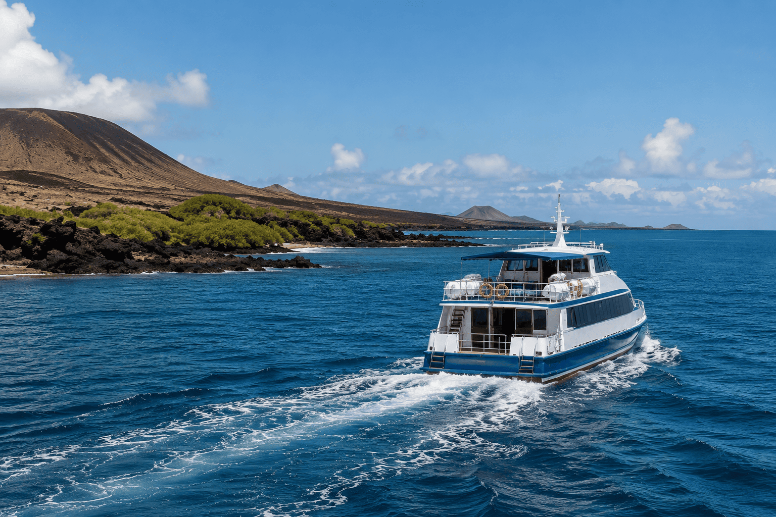 Ferry Isabela to Santa Cruz crossing in Galapagos